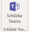 tlačítko schůzka Teams v Outlooku